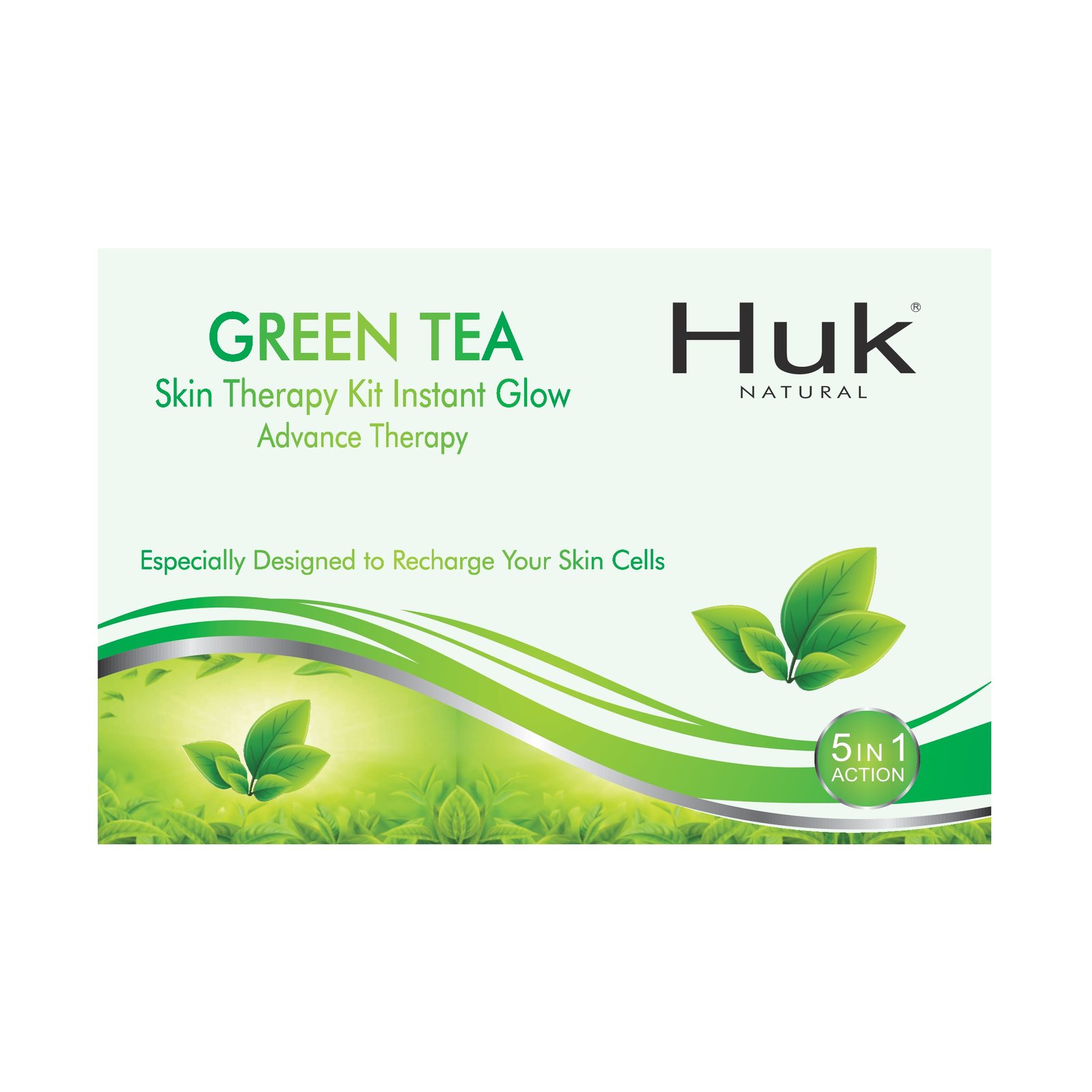 Huk Green Tea Facial Kit with Rosemary Oil