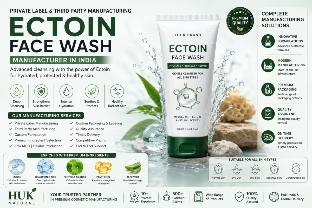Ectoin Face Wash Manufacturer in India Private Label