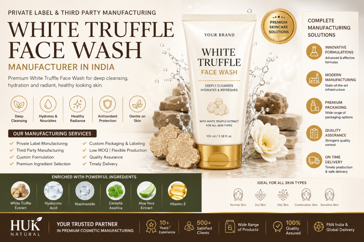 White Truffle Face Wash Manufacturer in India Private Label