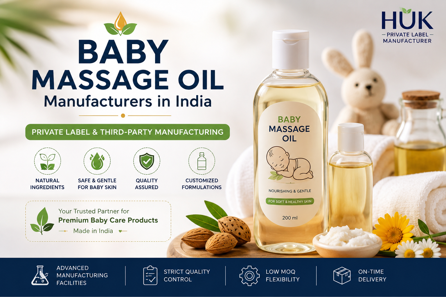 Baby Massage Oil Manufacturers in India | Private Label