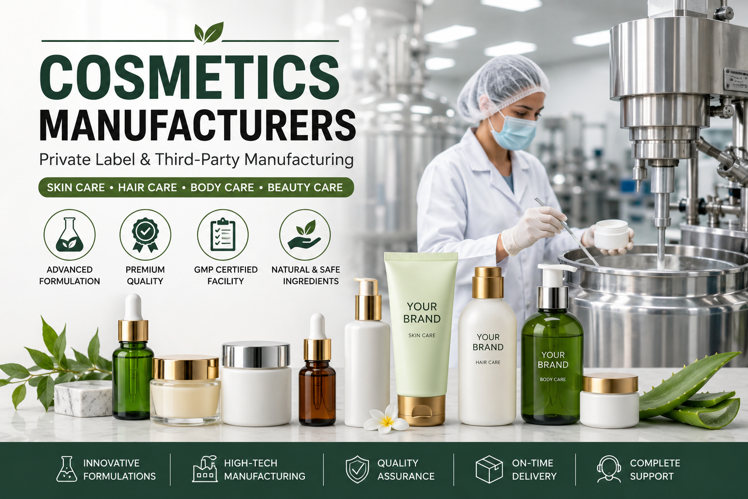 Cosmetics Manufacturers in India Private Label & Third Party