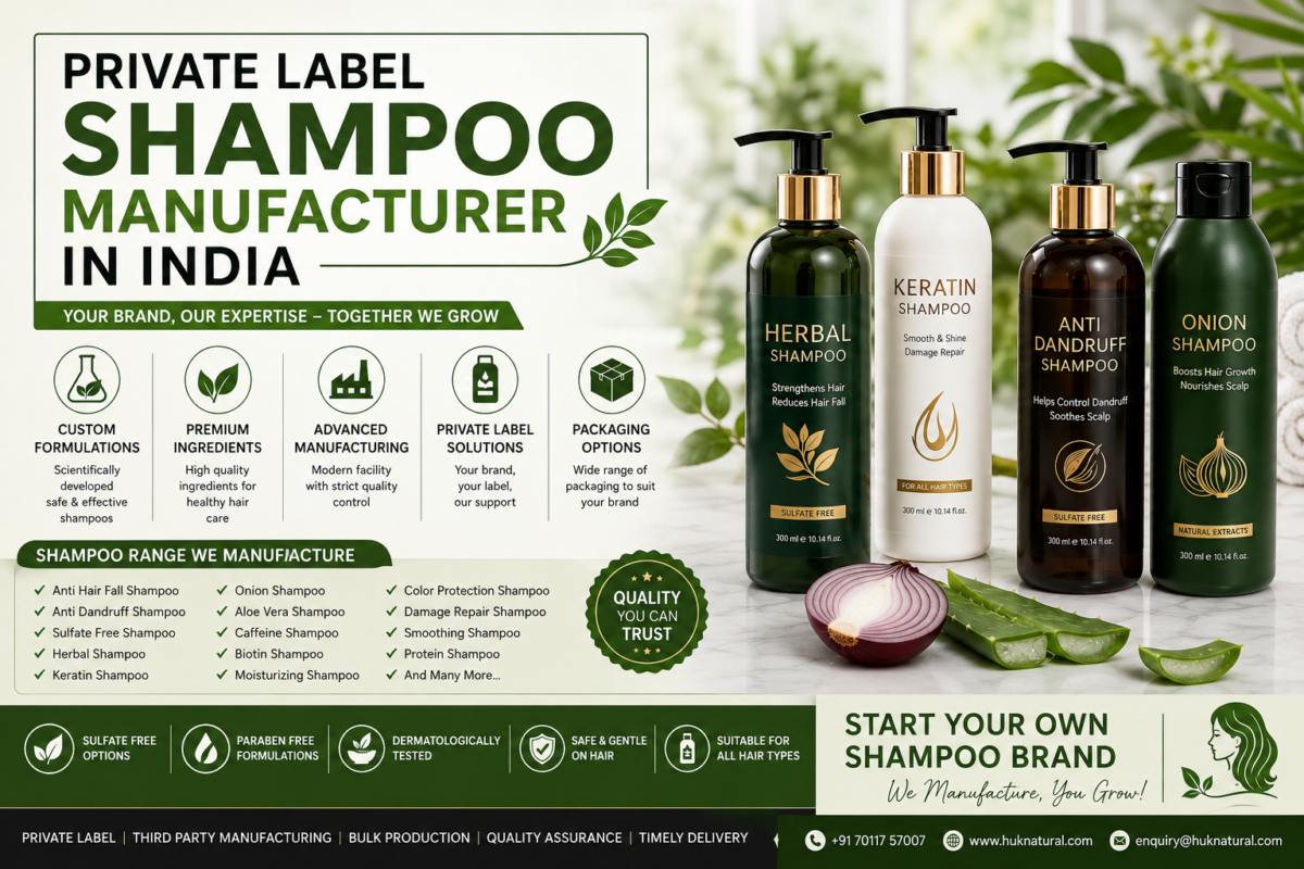 Private Label Shampoo Manufacturer in India | Huk