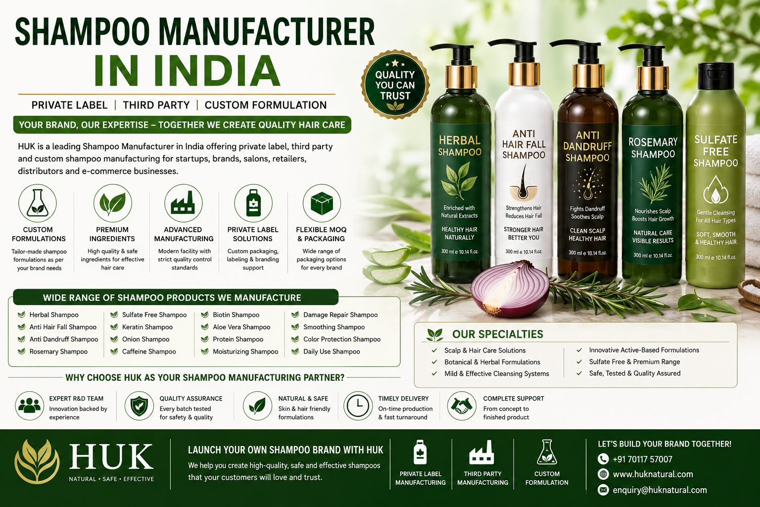 Shampoo Manufacturer in India | Private Label & Third Party Shampoo Manufacturer