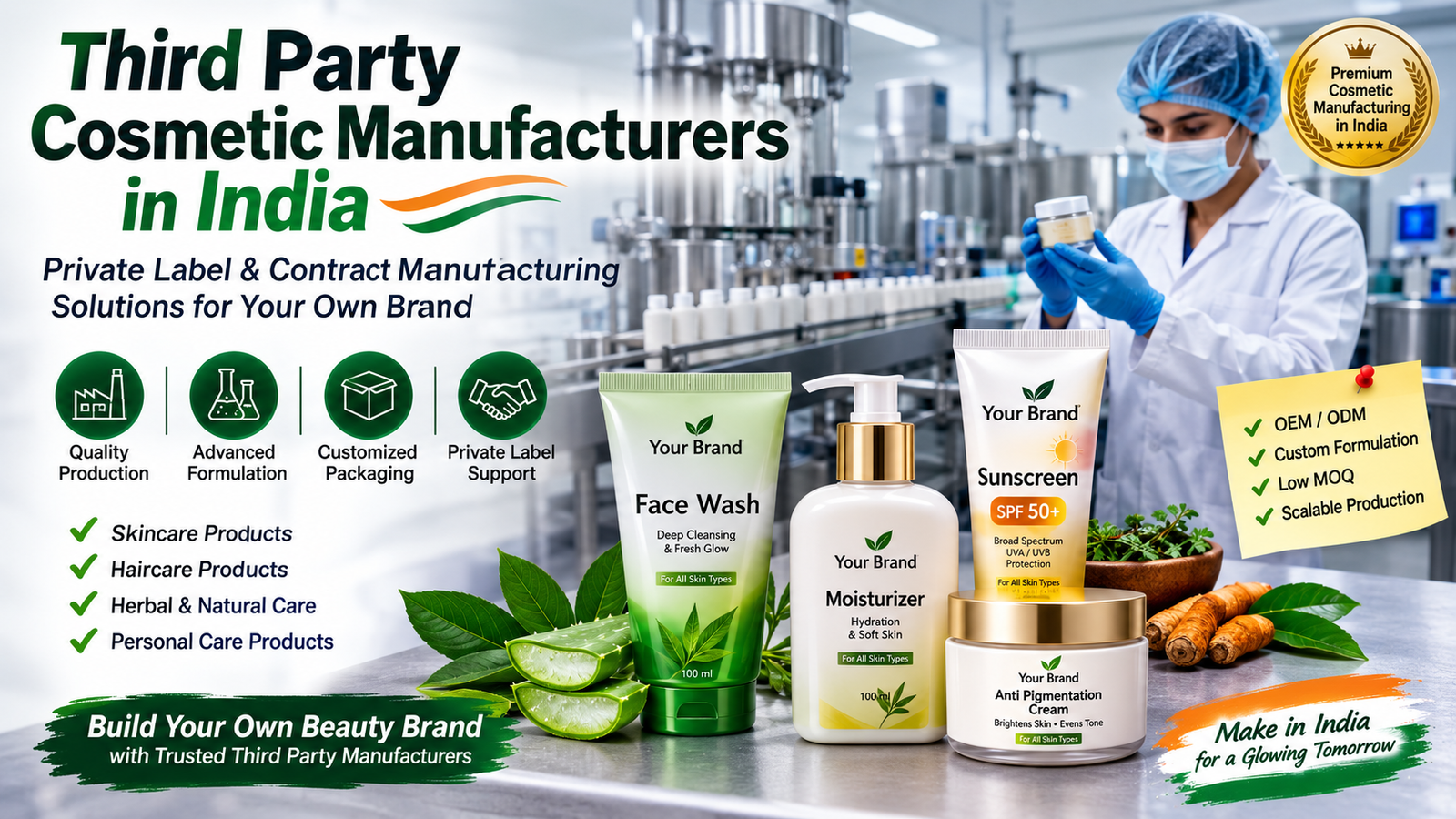 Third Party Cosmetic Manufacturers in India
