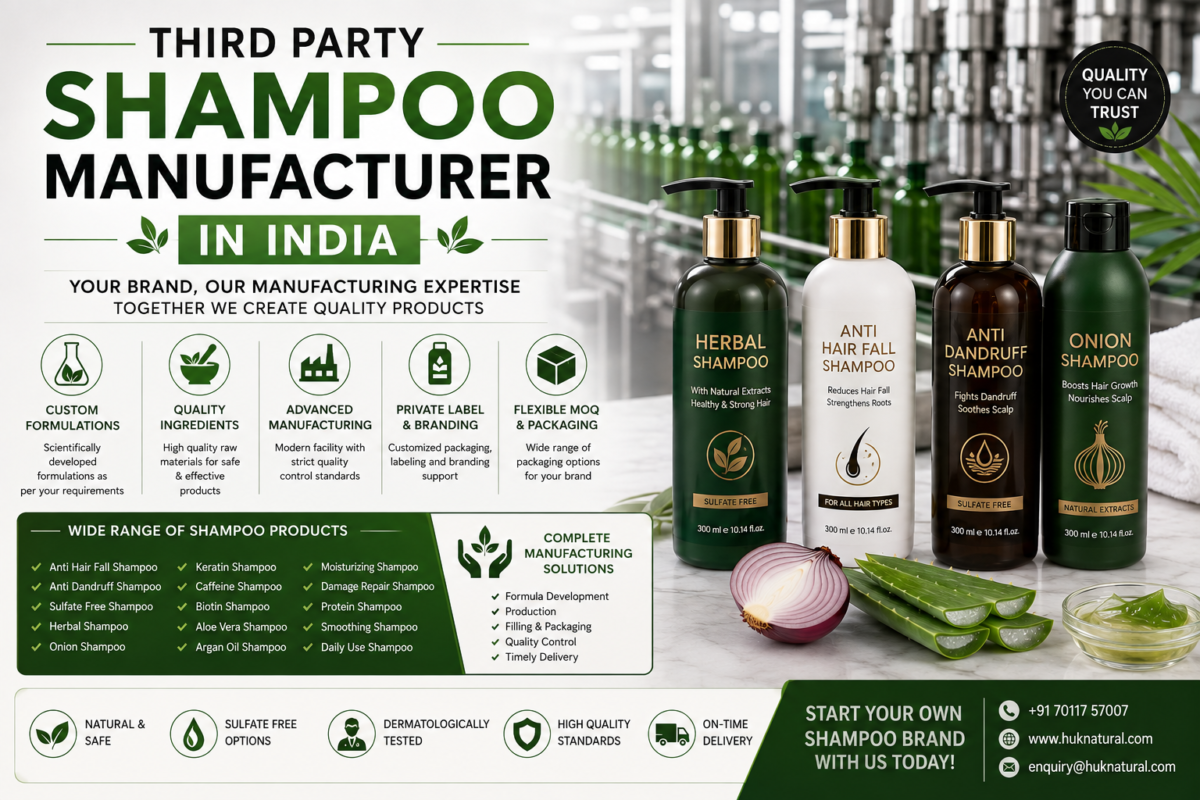 Third Party Shampoo Manufacturer in India – Quality Hair Care Manufacturing