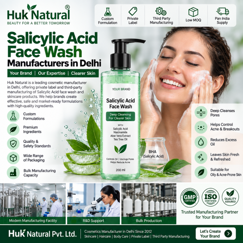 Salicylic Acid Face Wash Manufacturers in Delhi
