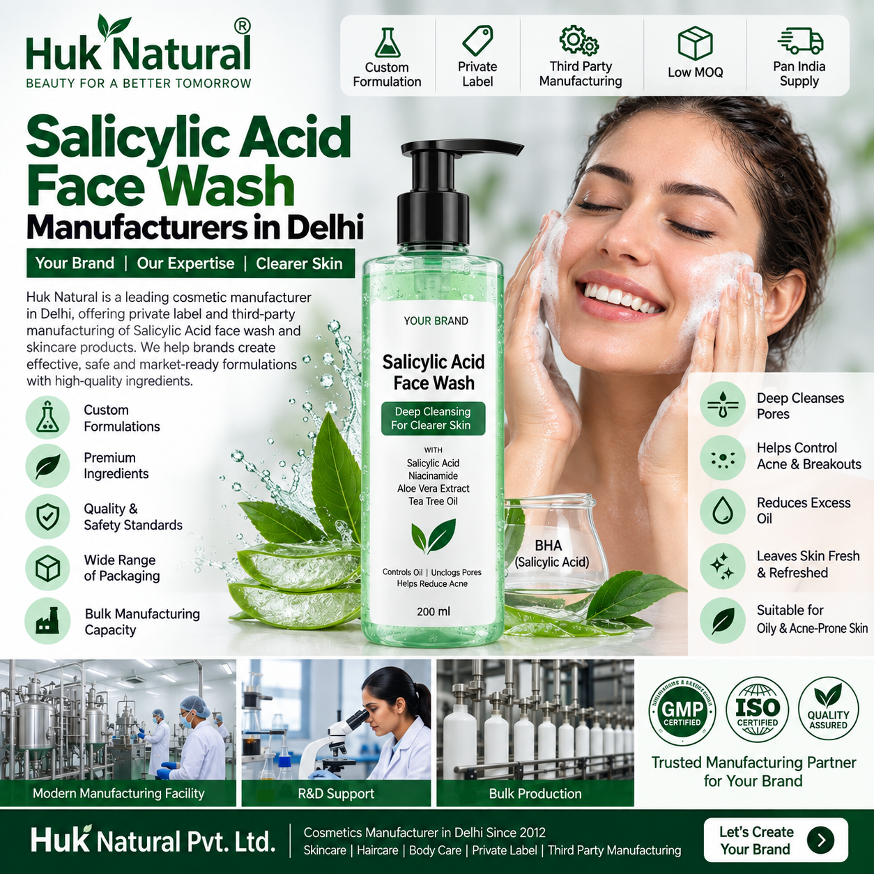 Salicylic Acid Face Wash Manufacturers in Delhi